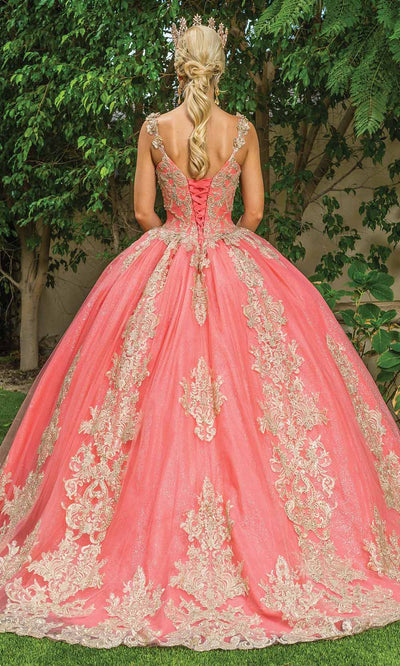 Dancing Queen - 1629 Princess-Like Embellished Ballgown In Pink