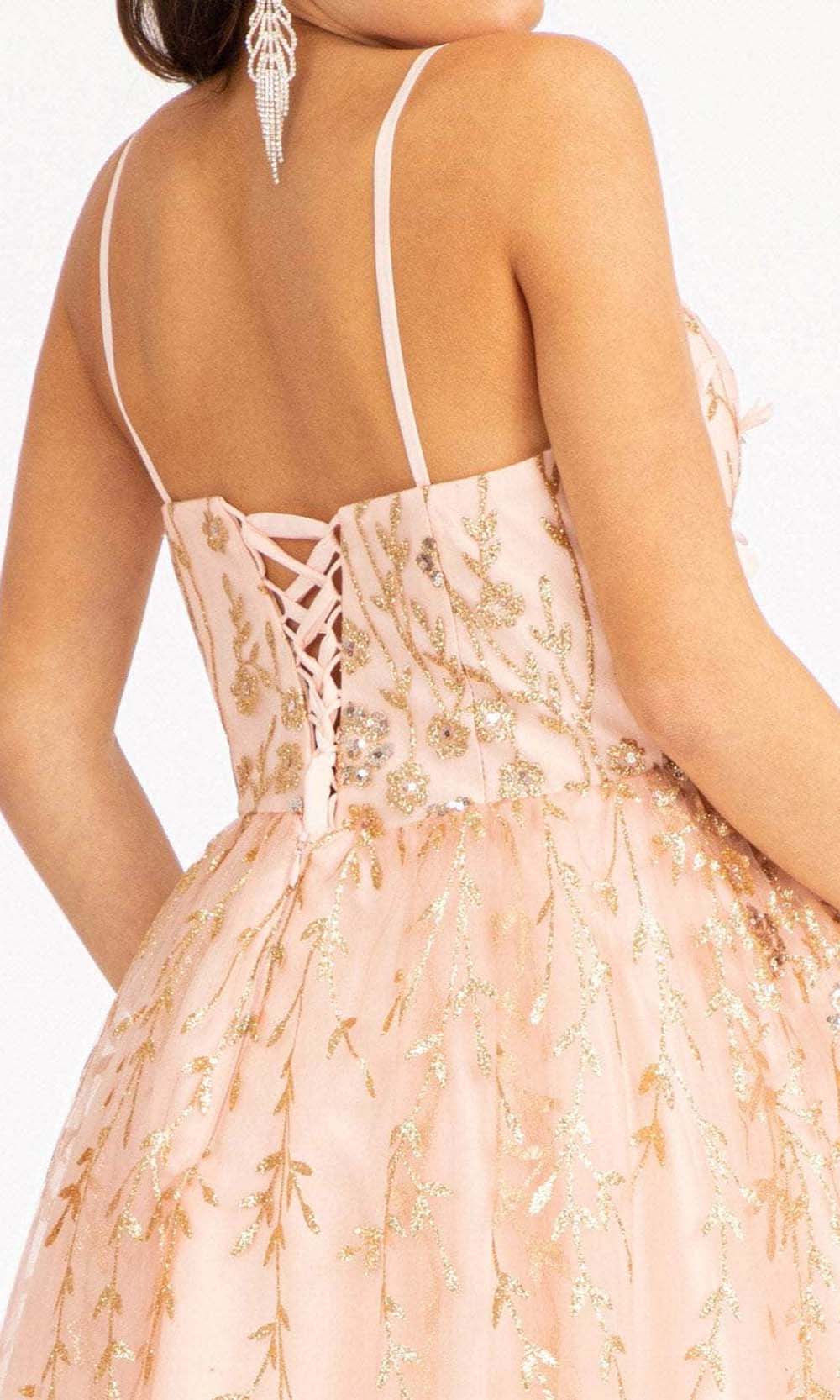 Elizabeth K GS1998 In Pink and Goldgrade 8 grad dresses, graduation dresses