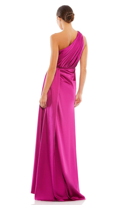 Ieena Duggal - 26654 Draped One Shoulder Gown In Pink