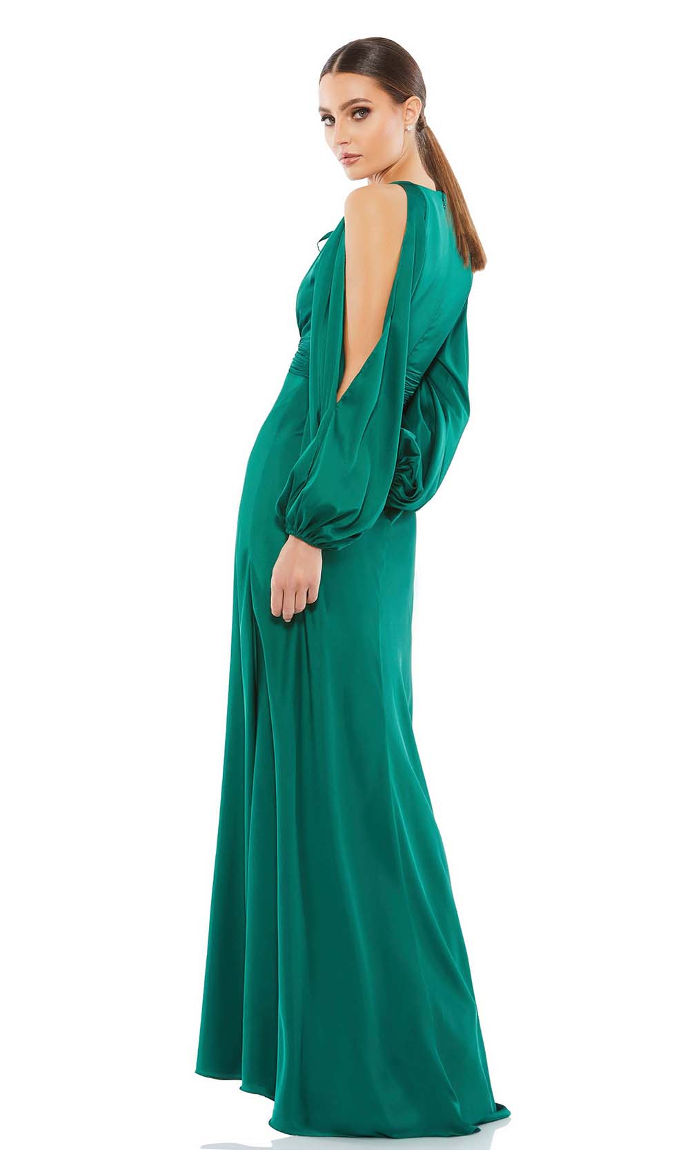 Ieena Duggal - 55397I Keyhole Bodice Trumpet Gown In Green