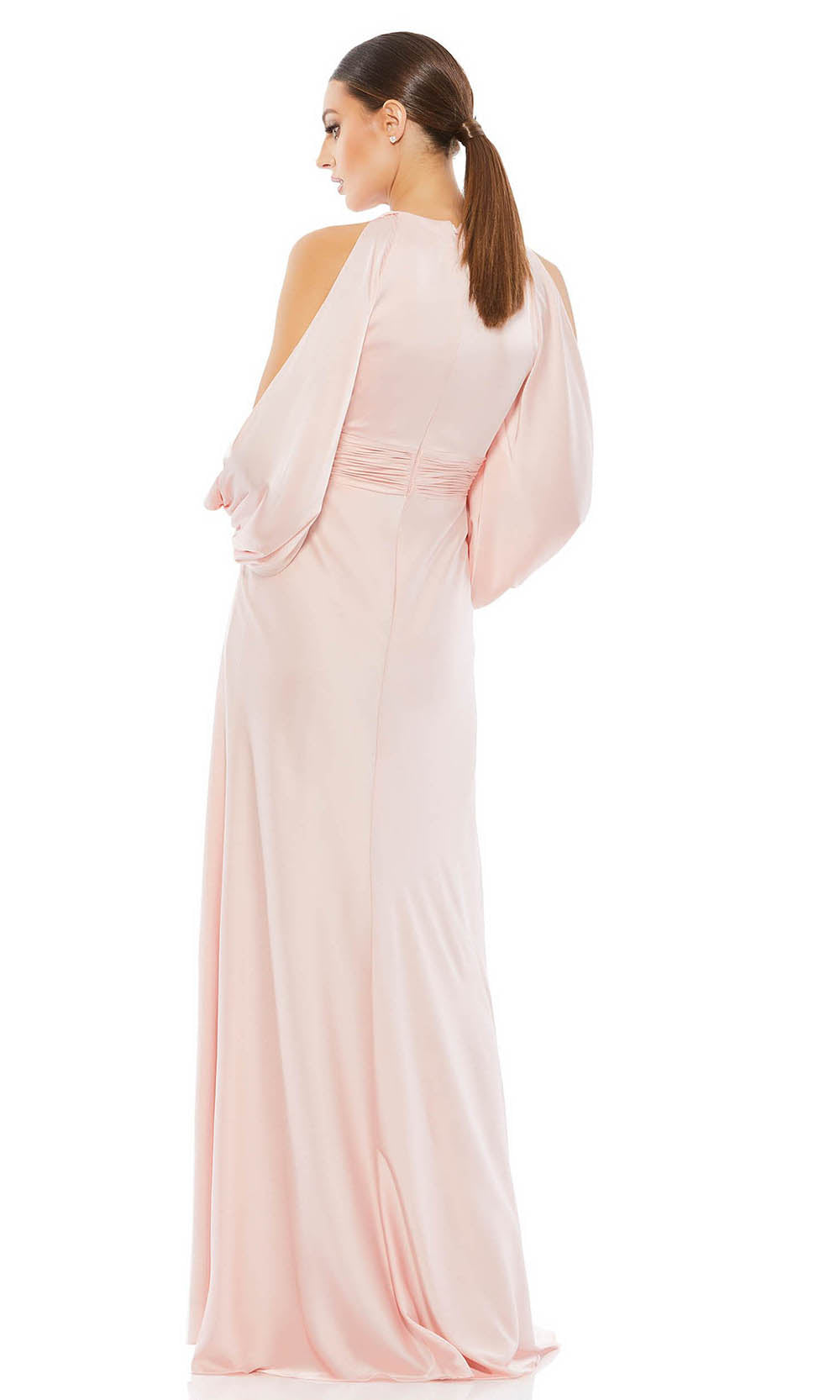 Ieena Duggal - 55397I Keyhole Bodice Trumpet Gown In Pink