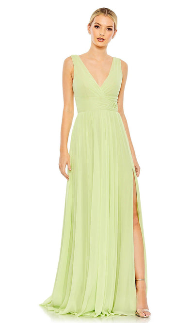 Ieena Duggal - 55793 High Slit A-Line Gown In Green