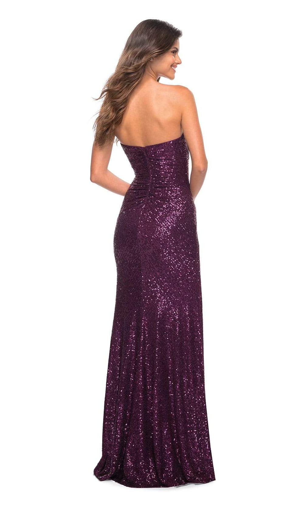 La Femme - 29675 Strapless Sequin Gown In Purple