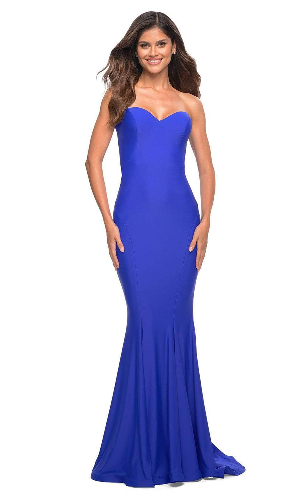 La Femme - 30549 Sweetheart Mermaid Gown In Blue