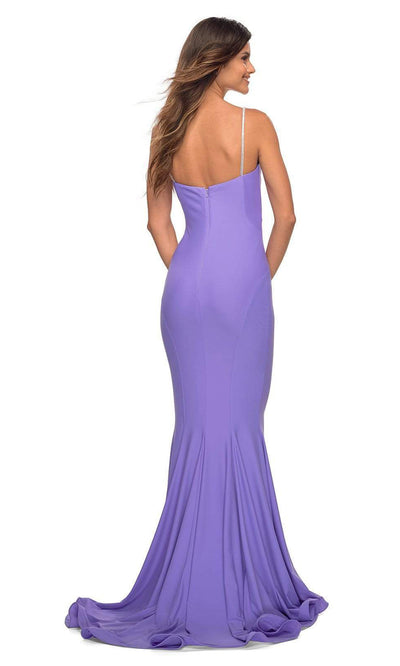 La Femme - 30782 Minimalist Trumpet Sweetheart Dress In Purple