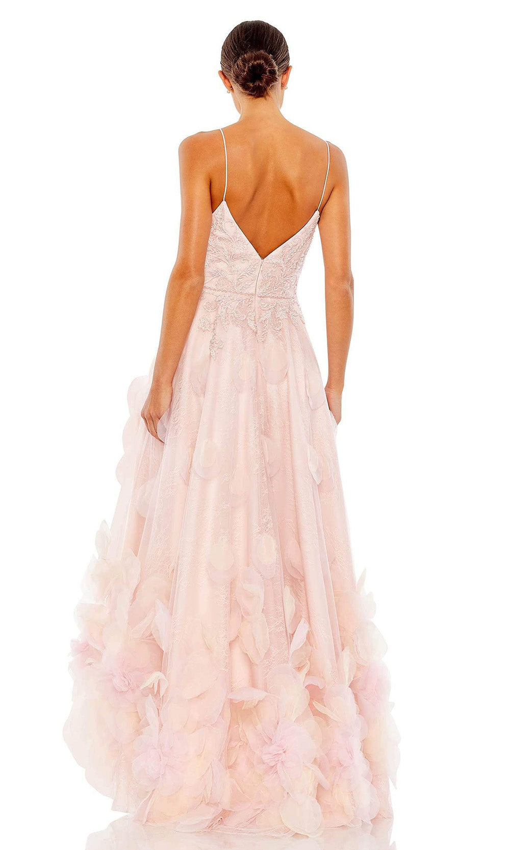 Mac Duggal - 11293 Petal High Low A-Line Gown In Pink