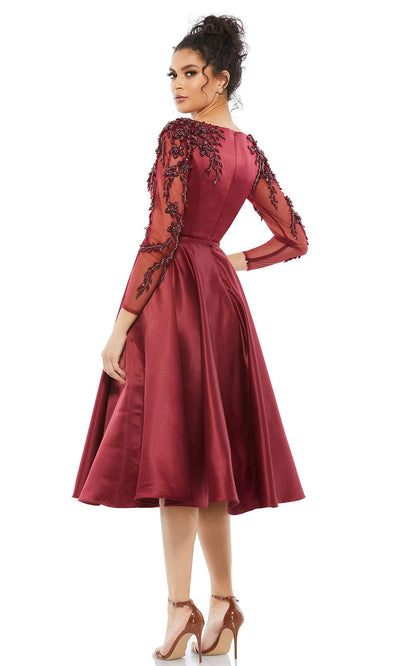 Mac Duggal - 55722 Lace Applique A-Line Dress In Redgrade 8 grad dresses, graduation dresses