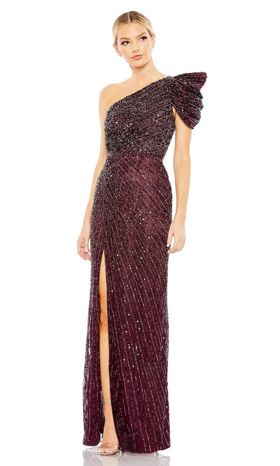 Mac Duggal - 5622 Draped Sequin Gown In Red
