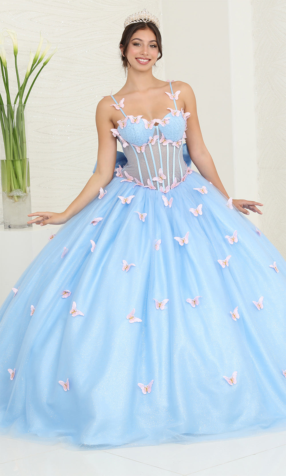 May Queen LK239 Baby Blue/Pink