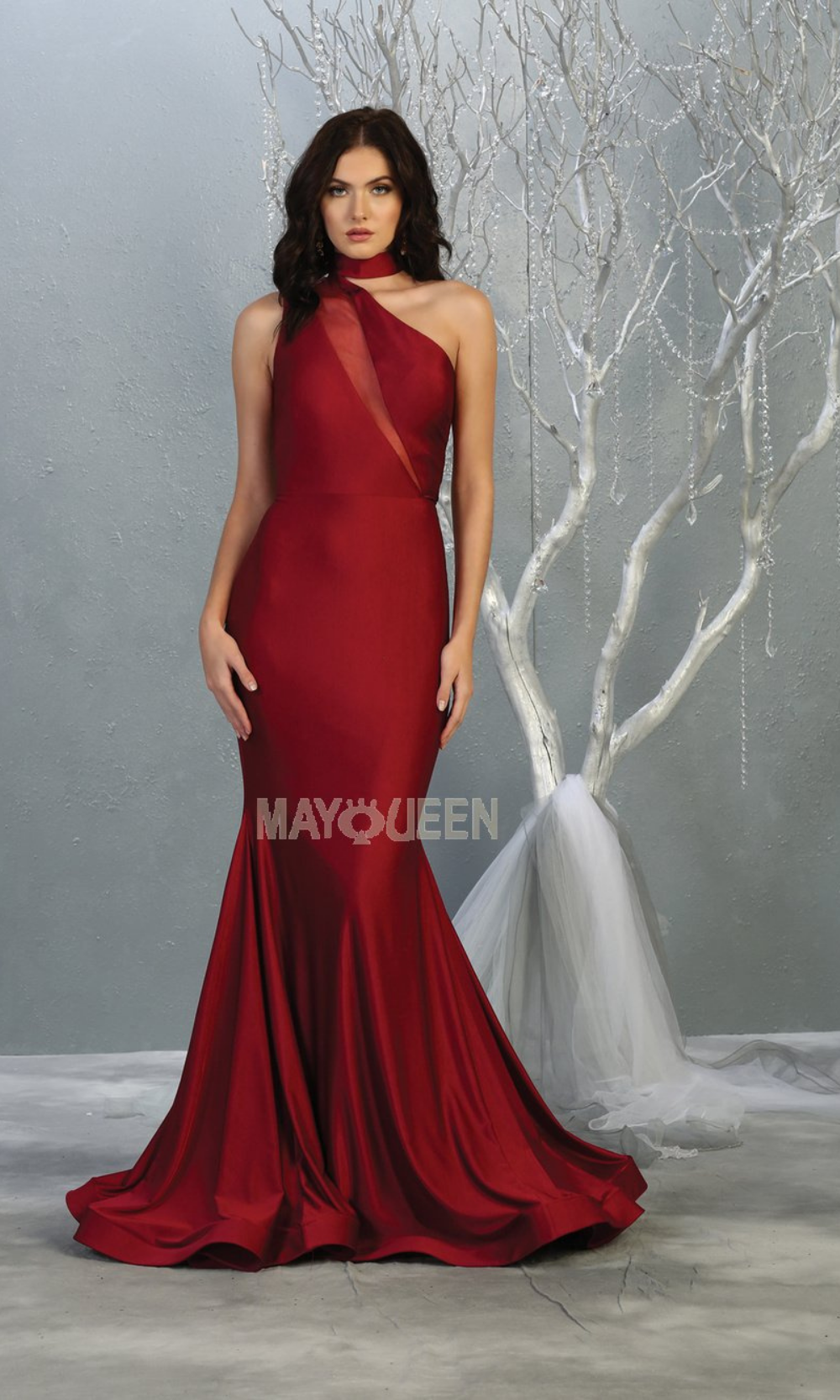 May Queen MQ1773 long burgundy dress