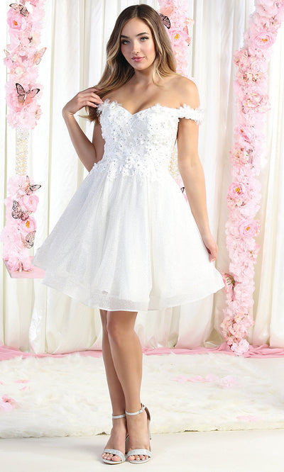 May Queen MQ1854 In Whitegrade 8 grad dresses, graduation dresses