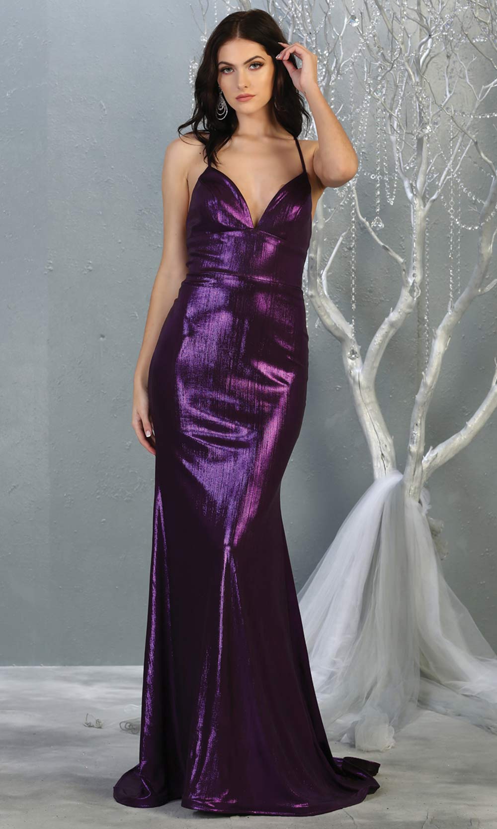 Mayqueen MQ1827 long dark purple sexy fitted shiny prom mermaid dress w/open back. Full length eggplant gown is perfect for enagagement/e-shoot dress, wedding reception dress, indowestern gown, formal evening party dress, prom. Plus sizes avail1.jpg