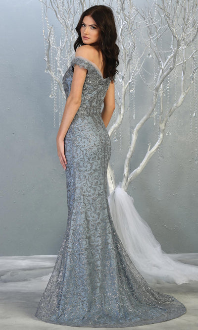 Mayqueen RQ7879 long dusty blue sequin off shoulder evening mermaid dress. Full length sleek & sexy fitted dress is perfect for  enagagement/e-shoot dress, formal wedding guest, evening party dress, prom, black tie,gala, indowestern.Plus sizes avail-b.jpg