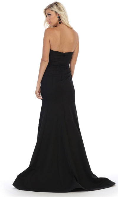 May Queen - RQ7703 Strapless Fitted Trumpet Dress In Black