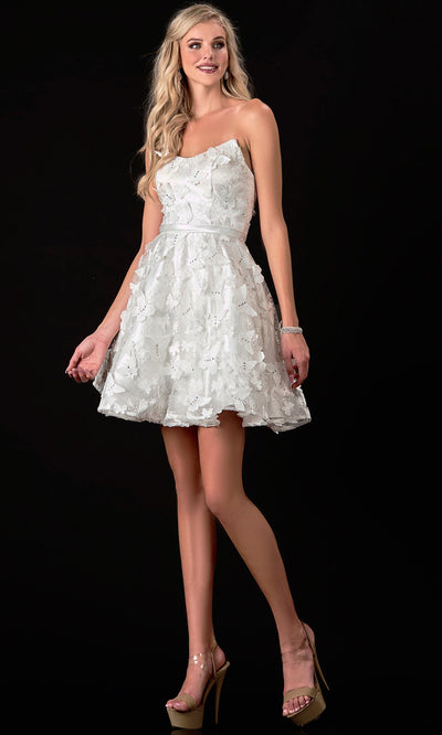 Terani Couture 2111P4246 In White & Ivorygrade 8 grad dresses, graduation dresses