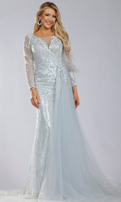 Terani Couture 231M0490 White and Blue