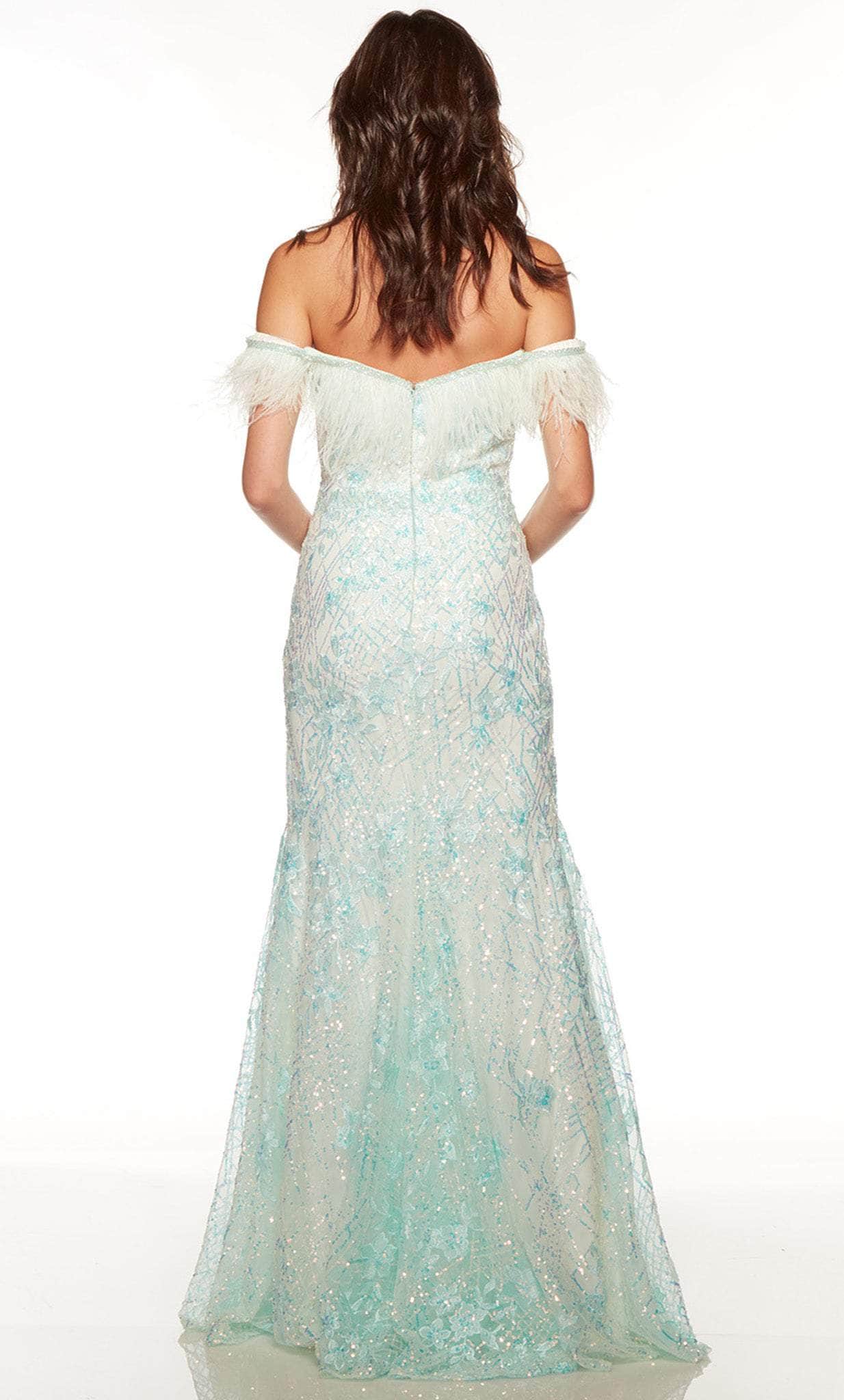 Alyce Paris 61406 - Off Shoulder Feathered Long Gown Special Occasion Dress