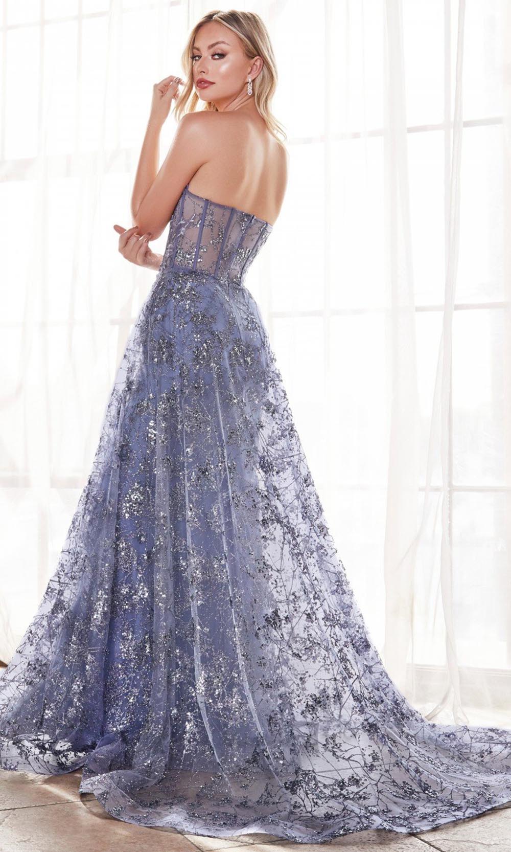 Cinderella Divine - CB046 Applique Dress With Overskirt In Blue
