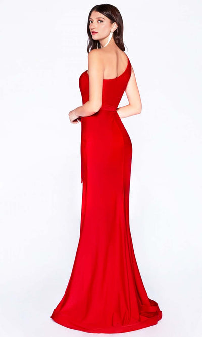Cinderella Divine - CD0143 Asymmetric Fitted Dress In Red