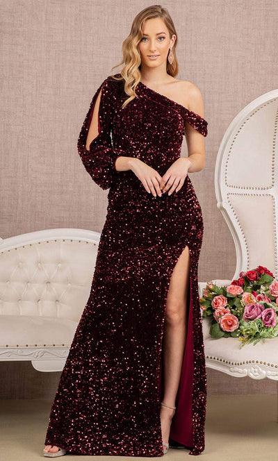 Elizabeth K GL3159 - Bishop Sleeve Sequin Evening Dress Special Occasion Dress