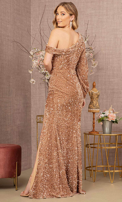 Elizabeth K GL3159 - Bishop Sleeve Sequin Evening Dress Special Occasion Dress