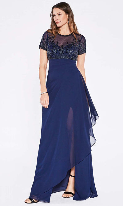 Cinderella Divine - J0295 Embellished Empire Dress In Blue