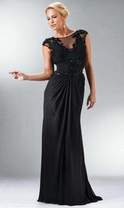 Cinderella Divine - JC909 Beaded Chiffon Dress In Black
