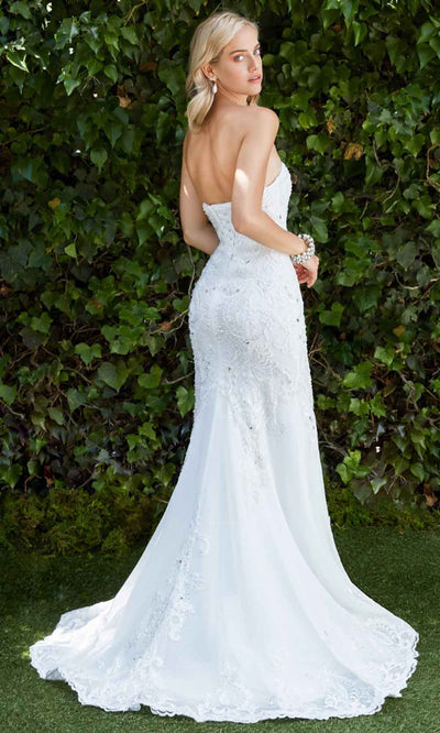 Cinderella Divine - KC1762 Sweetheart Embroidered Gown In White