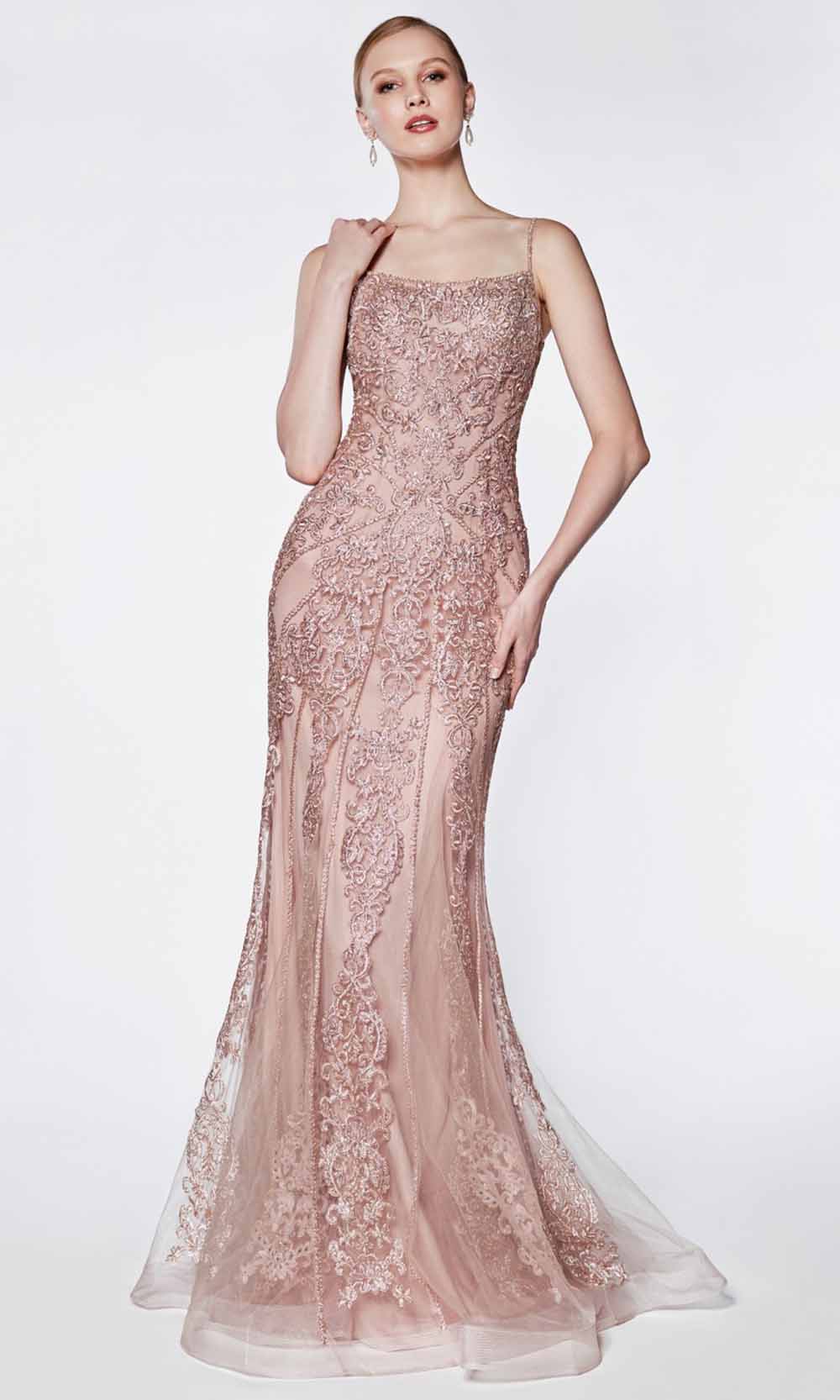 Cinderella Divine - KC885 Lace Mermaid Gown In Pink