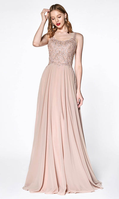 Cinderella Divine - KC886 Lace Chiffon Gown In Pink
