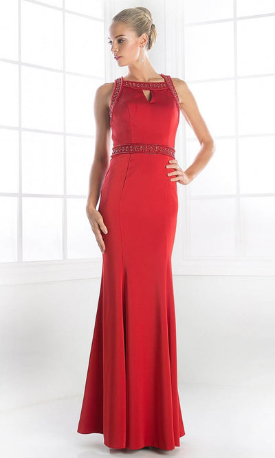 Cinderella Divine - P108 Beaded Sateen Dress In Red