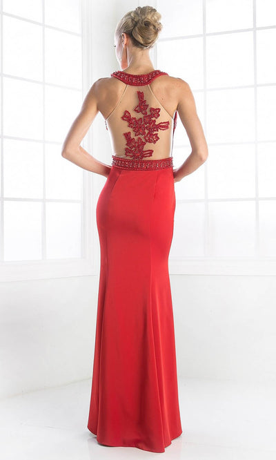 Cinderella Divine - P108 Beaded Sateen Dress In Red