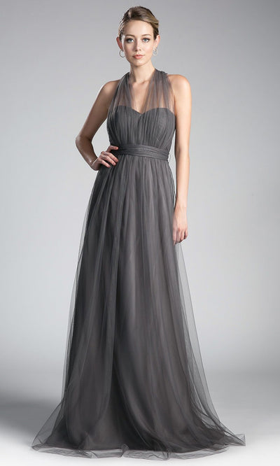 Cinderella Divine - ET322 Convertible Sweetheart Dress In Gray