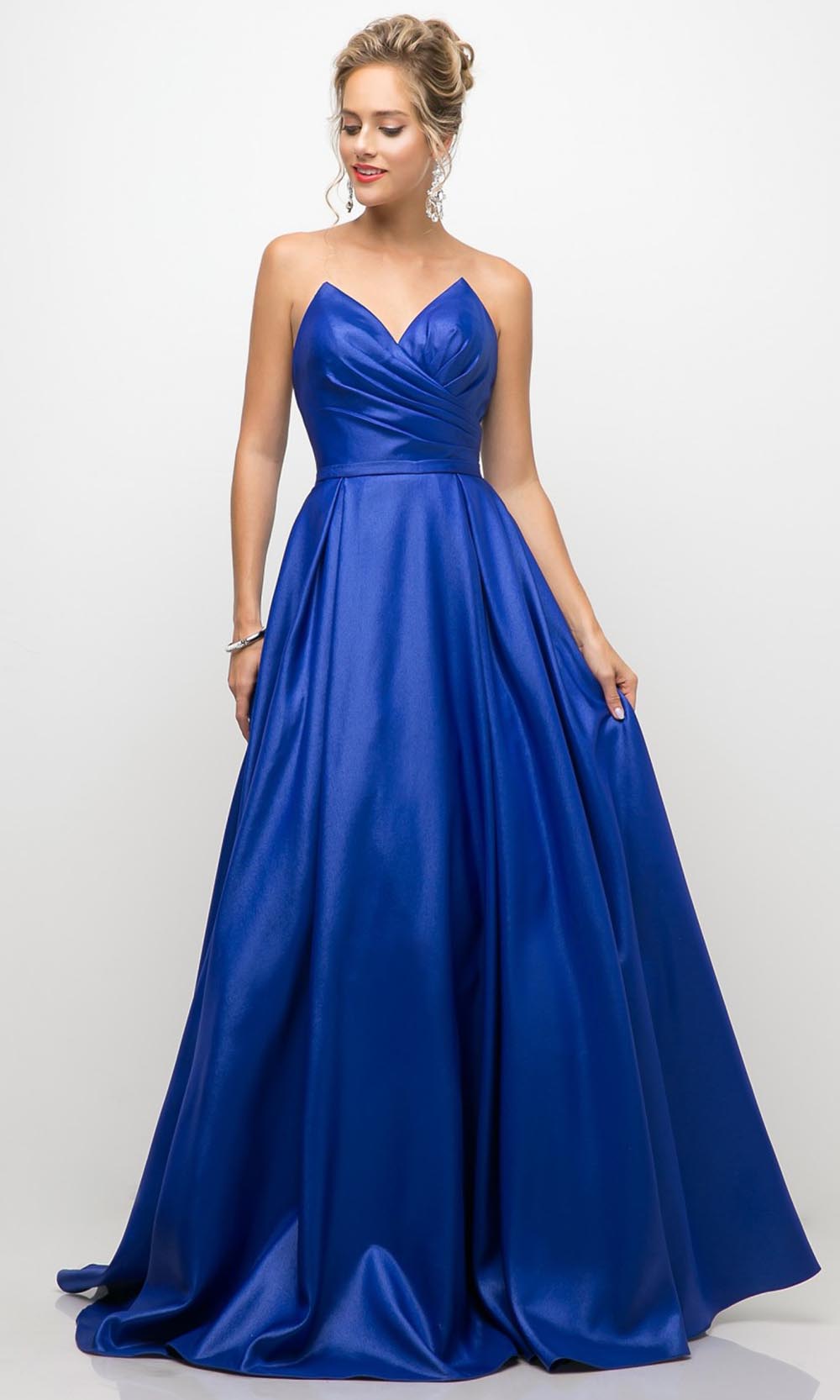 Cinderella Divine - UE008 Sweetheart A-Line Gown In Blue