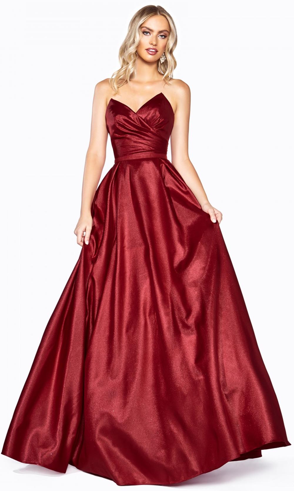 Cinderella Divine - UE008 Sweetheart A-Line Gown In Red and Black
